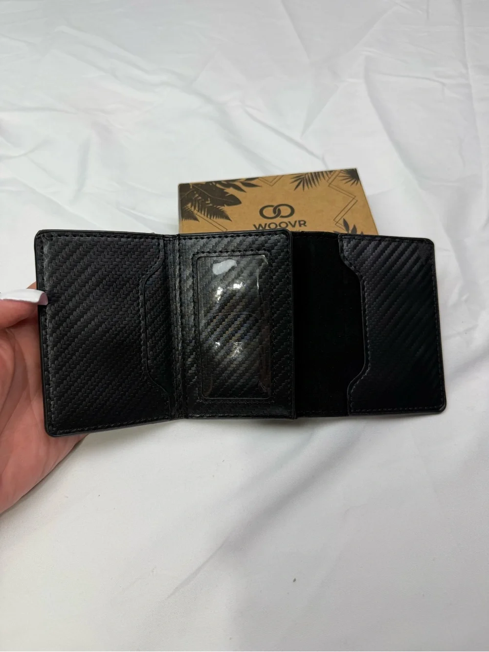 Black Carbon-Texture Wallet Case